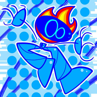 (12/29/2023) fyro drawing with this color idea i had, where all colors (only for fyro minus the shines) wouldn't be saturated or darkened