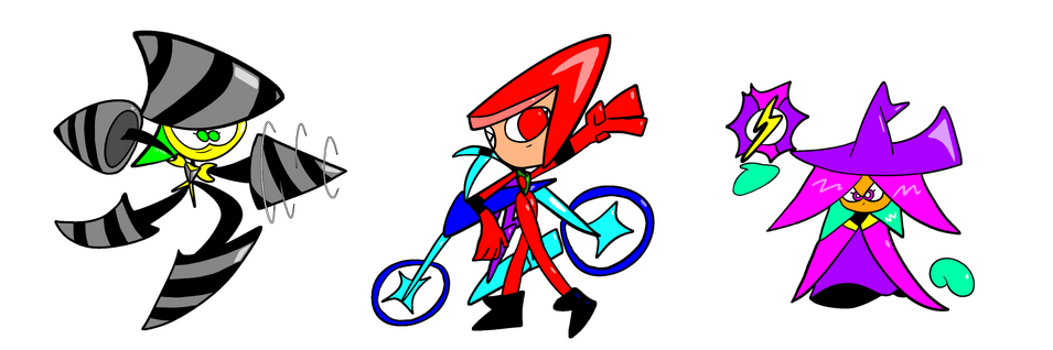 (11/23/2023) redraws of old fyro robot concepts that i haven&#39;t drawn again prior to this lol