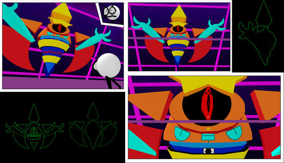 (6/30/2023) funny 3d art of the first phase of the final boss in man human person thingy's quest to destroy viruses