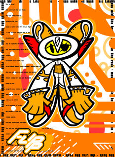 (5/20/2024) character based off of an image i saw on twitter of a flipper zero that is said to be able to hack stuff but it can't really do that lol "This can break into your house 💀."