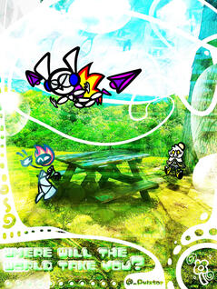 (11/1/2024) second try at making art with a photo, this time the characters are more apparent lol